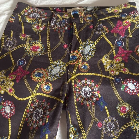 L’AGENCE NWOT Margot Skinny High Rise Jewel Printed Coated Jeans. Size 26. - Picture 6 of 10